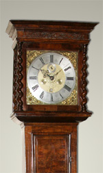 Jonas Barber walnut longcase clock